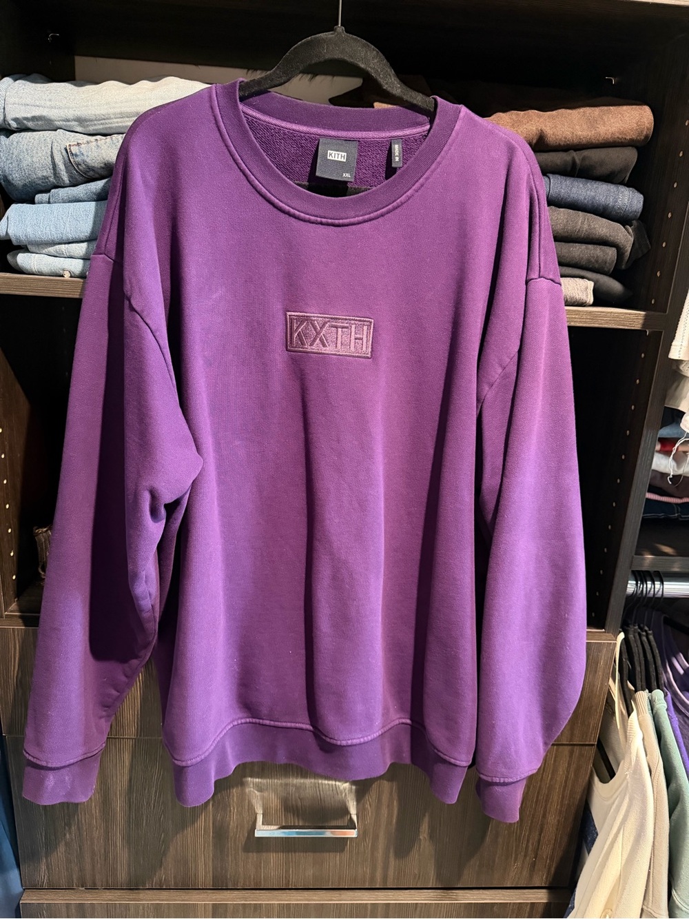 Men’s Kith Purple 10 year anniversary Crewneck Sweatshirt